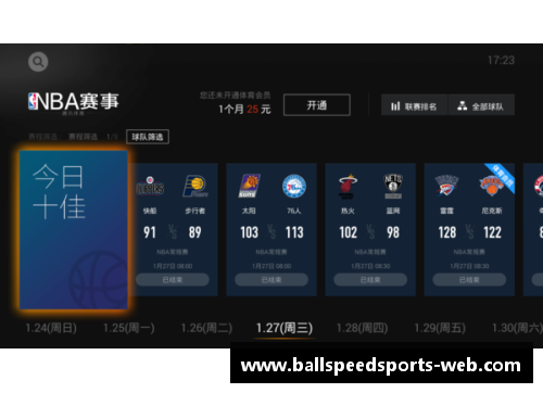NBA电视转播安排及时更新：查看最新赛程和频道信息
